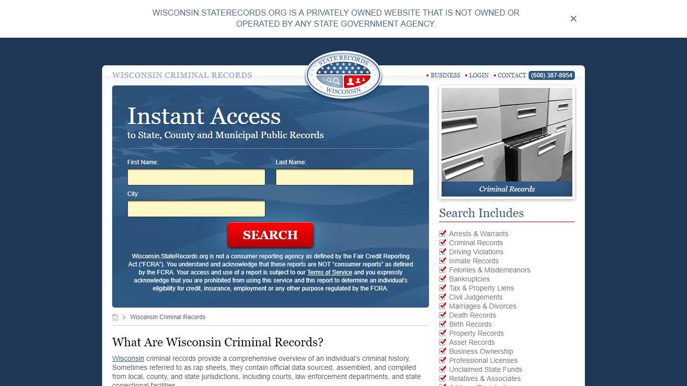 Wisconsin Criminal Records | StateRecords.org